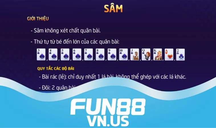 Sâm FUN88: Chia Sẻ Cách Chơi Đầy Đủ Cho Người Mới 1 Cách chơi Sâm lốc đổi thưởng tại FUN888