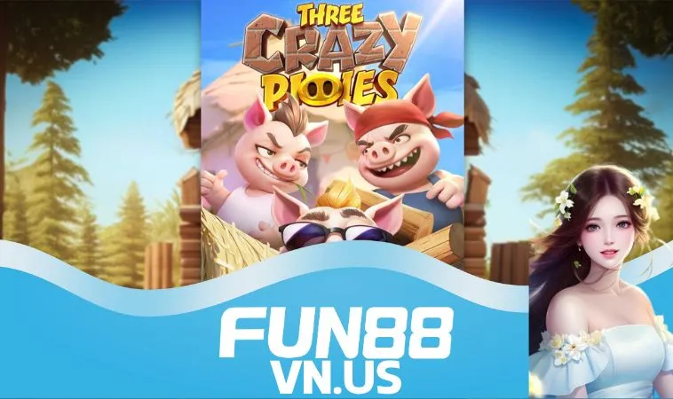 3 Chú Lợn Điên Cuồng FUN88 là thể loại game Slots, giao diện đẹp 3 Chú Lợn Điên Cuồng FUN88 là thể loại game Slots, giao diện đẹp