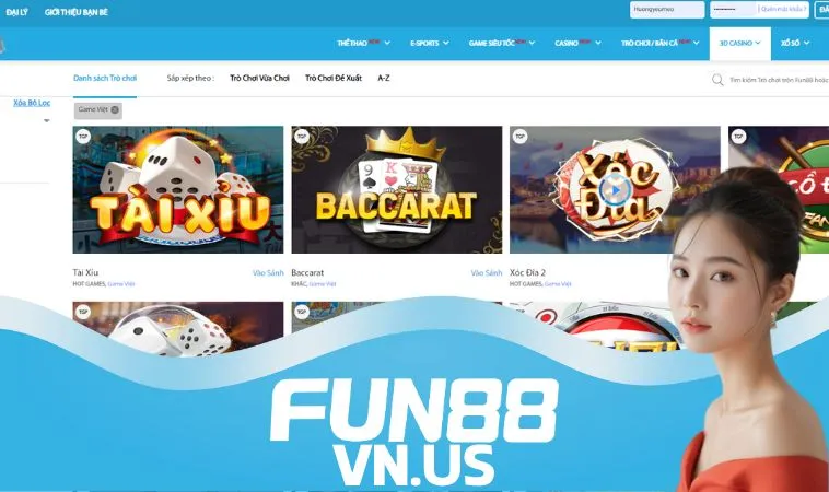 Game Việt FUN88 Đa Dạng Trò Hay, Chơi Cả Ngày Không Chán 1 Game Việt FUN88 cung cấp tới người chơi tới 61 sảnh mang lại cơ hội giải trí bất tận